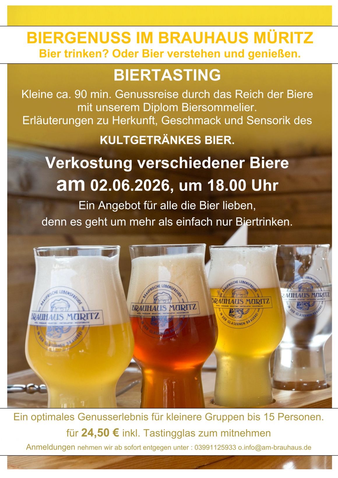 Biertasting im Brauhaus Müritz